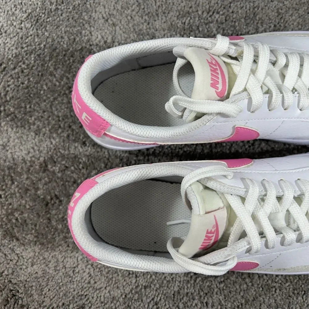 Nike Court Legacy Low DA4074-125 Kids Size 5.5 White Pink Leather Athletic Shoes